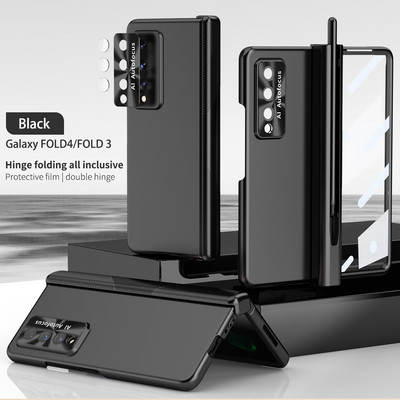 Πολυτελής επιμετάλλωση θήκη για στυλό S για Samsung Galaxy Z Fold 3 4 Fold4 5G Fold3 Fold 2 Fold2 με φιλμ προστασίας οθόνης