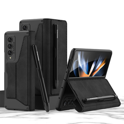 Πολυτελής επιμετάλλωση θήκη για στυλό S για Samsung Galaxy Z Fold 3 4 Fold4 5G Fold3 Fold 2 Fold2 με φιλμ προστασίας οθόνης