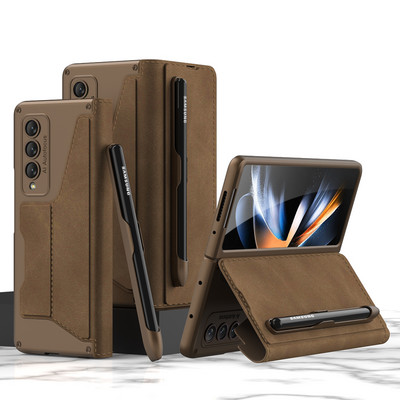 Πολυτελής επιμετάλλωση θήκη για στυλό S για Samsung Galaxy Z Fold 3 4 Fold4 5G Fold3 Fold 2 Fold2 με φιλμ προστασίας οθόνης