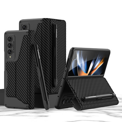 Πολυτελής επιμετάλλωση θήκη για στυλό S για Samsung Galaxy Z Fold 3 4 Fold4 5G Fold3 Fold 2 Fold2 με φιλμ προστασίας οθόνης