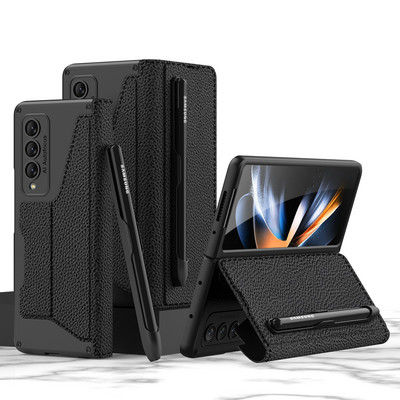 Πολυτελής επιμετάλλωση θήκη για στυλό S για Samsung Galaxy Z Fold 3 4 Fold4 5G Fold3 Fold 2 Fold2 με φιλμ προστασίας οθόνης