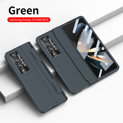 Magnetinis belaidžio įkrovimo dėklas, skirtas Samsung Galaxy Z Fold 3 4 5G Matel objektyvo apsauga su ekrano stiklo plėvelės dangteliu, skirtas sulankstyti 4