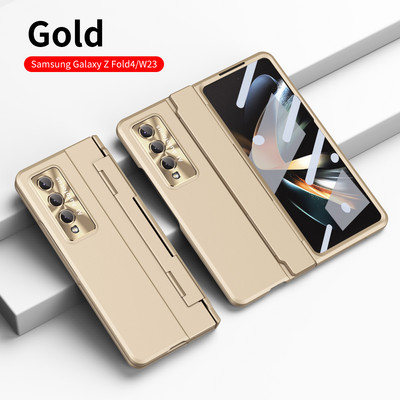 Magnetinis belaidžio įkrovimo dėklas, skirtas Samsung Galaxy Z Fold 3 4 5G Matel objektyvo apsauga su ekrano stiklo plėvelės dangteliu, skirtas sulankstyti 4