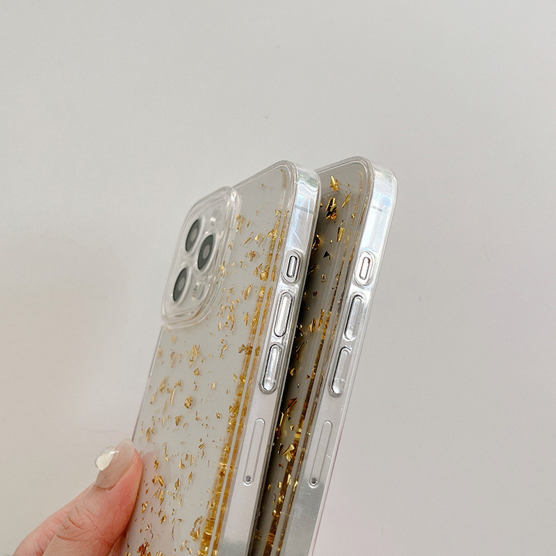 Ottwn Gold Fólia átlátszó telefontok iPhone 13 12 11 14 Pro Max X XR XS Max 7 8 14 Plus SE kameravédelem Puha TPU hátlap
