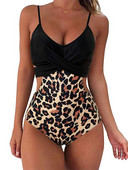 Leopard ženski kupaći kostim Jednodijelni izrezani kupaći kostim Novi seksi kupaći kostimi s križnim leđima 2023. Brazilski biquini bodi monokini
