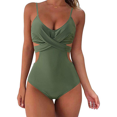 Leopard ženski kupaći kostim Jednodijelni izrezani kupaći kostim Novi seksi kupaći kostimi s križnim leđima 2023. Brazilski biquini bodi monokini