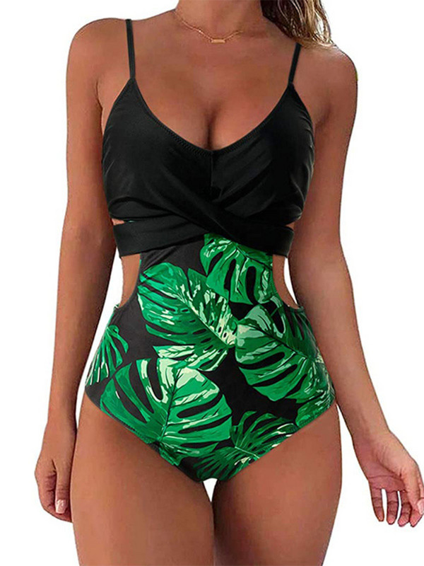 Leopard ženski kupaći kostim Jednodijelni izrezani kupaći kostim Novi seksi kupaći kostimi s križnim leđima 2023. Brazilski biquini bodi monokini