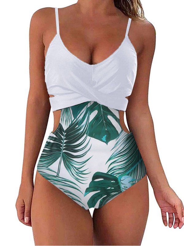 Leopard ženski kupaći kostim Jednodijelni izrezani kupaći kostim Novi seksi kupaći kostimi s križnim leđima 2023. Brazilski biquini bodi monokini