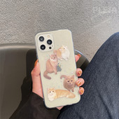 Kawaii Orange Cat prozirna maska za telefon za Samsung S22 S21 Ultra S21 plus S20 S10 A21S A50 A51 A52 A72 A70 Note 9 10 20 Slatka maska