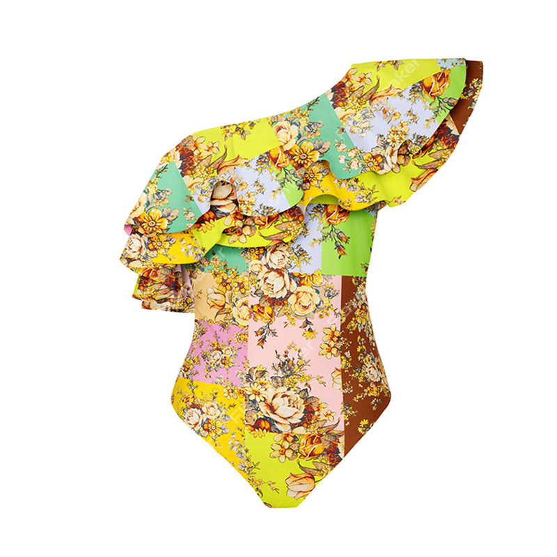 Costum de baie retro pentru femeie cu fustă Costum de baie asimetric de vacanță Rochie de plajă Costum de baie de designer Îmbrăcăminte de surf de vară