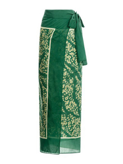 Ženski jednodijelni kupaći kostim sa suknjom Zeleni halter print & Coverups Blagdanska haljina za plažu Dizajnerski kupaći kostim Odjeća za surfanje Ljeto