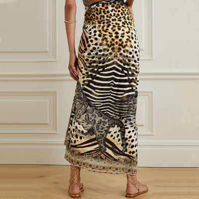 Női retro fürdőruha Deep V Leopard Print Nyaralás Strandruha Fürdőruha Szoknya Tervező fürdőruha Nyári szörföltözet