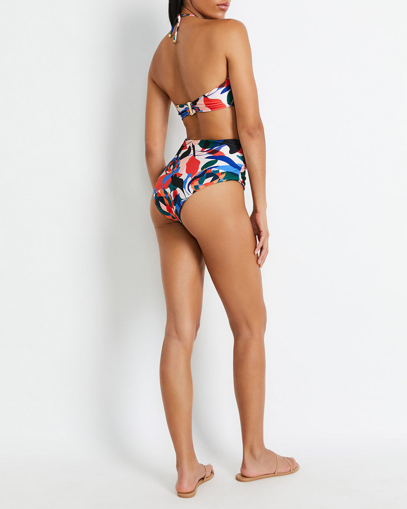 Dvodijelni kupaći kostim i suknja s modnim printom, seksi kupaći kostim s halterima na vezivanje, kupaći kostim s visokim strukom, ljetni kupaći kostim bez leđa