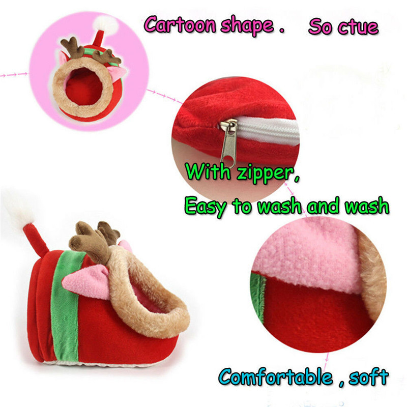 Σπίτι ινδικών χοιριδίων μαλλί βελούδινο μαλακό ζώο κρεβατοκάμαρα αξεσουάρ κλουβιού κρεβατοκάμαρα Chinchillas Squirrel κρεβάτι για μικρά προϊόντα για κατοικίδια