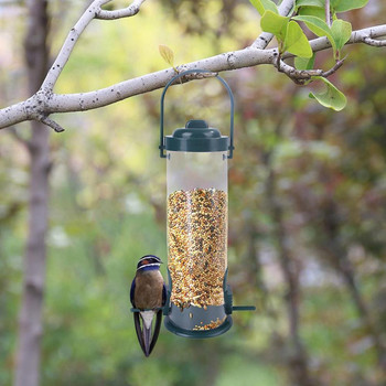 Κρεμαστός τροφοδότης πουλιών Garden with PC Tube Plastic Bird Automatic Outdoor Feeder Feeder Hummingbird X8S3