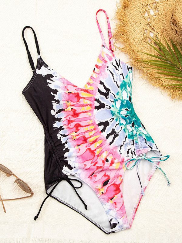 Tie Dye jednodijelni kupaći kostim Ženski kupaći kostim Visoki kupaći kostim Bez leđa Odjeća za plažu Seksi kupaći kostim Ljetni bodi 2023.