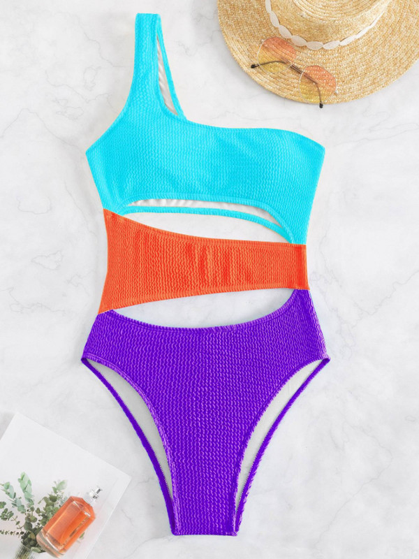 Szexi női egyrészes fürdőruha 2023 texturált női fürdőruha, magas derekú Monokini Push Up úszóruhák Strandruha Beach Body