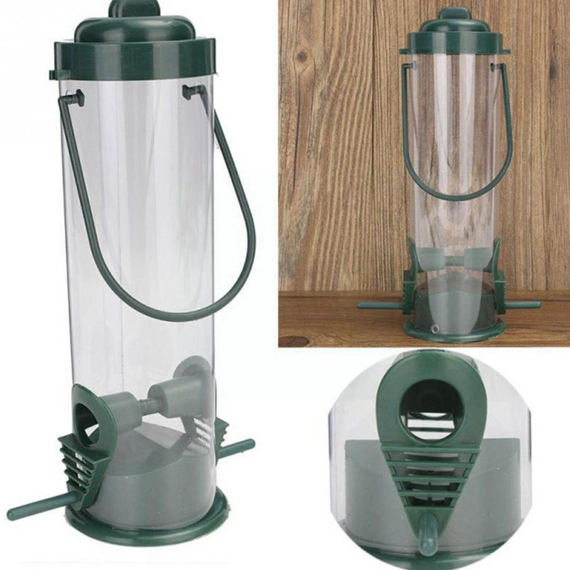 Viseća vrtna hranilica za ptice s PC cijevima, plastična vanjska automatska hranilica za ptice, hranilica za ptice Hummingbird C6j1