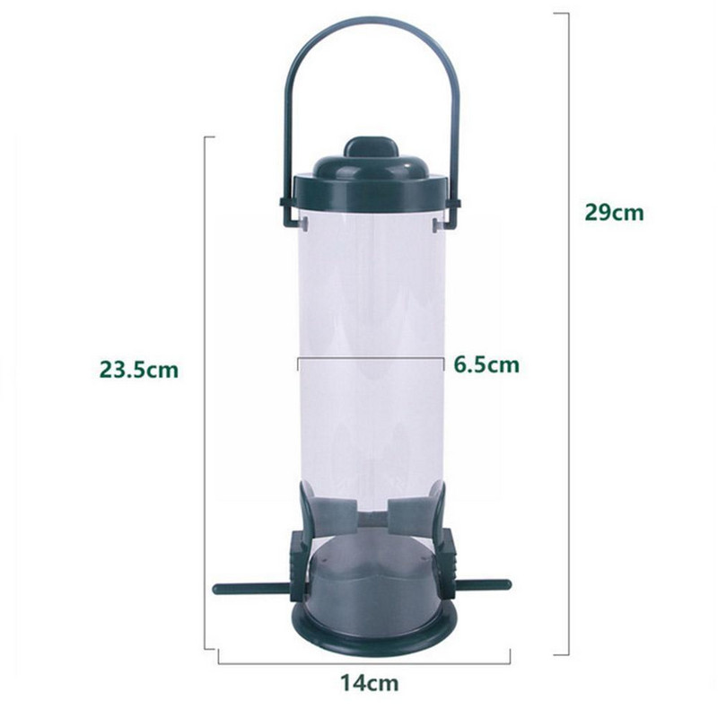 Viseća vrtna hranilica za ptice s PC cijevima, plastična vanjska automatska hranilica za ptice, hranilica za ptice Hummingbird C6j1