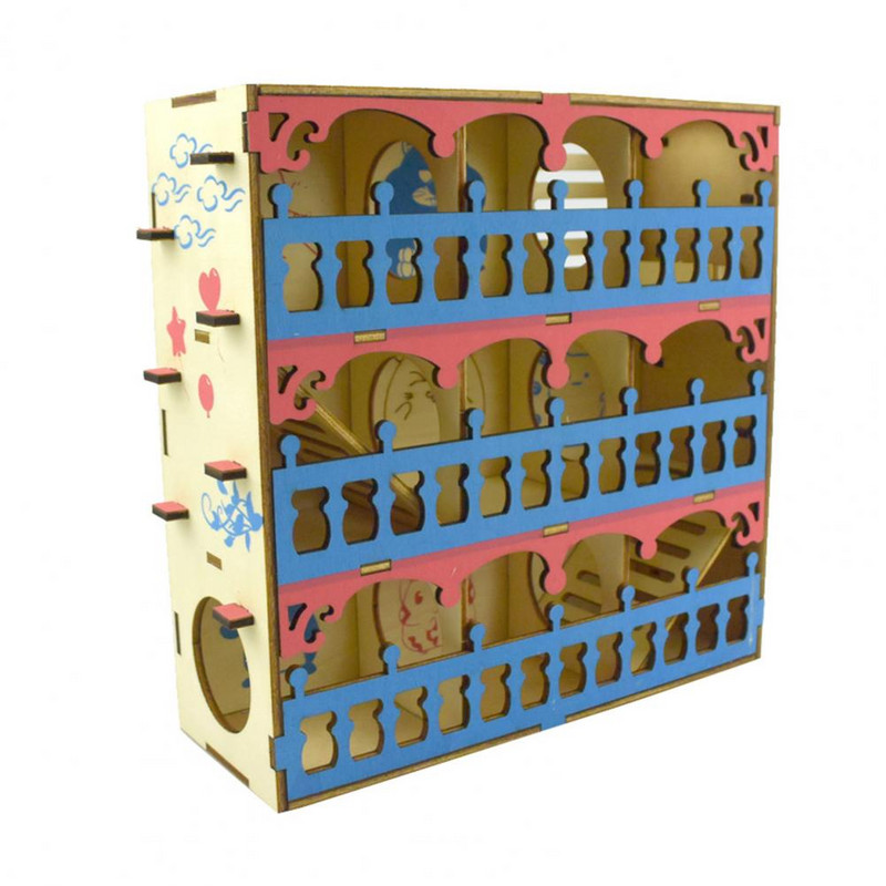 Ανθεκτικό στο δάγκωμα συμπαγές ξύλο που παίζει και ξεκουράζεται Αξεσουάρ κλουβιού κρησφύγετο κρυψώνων αρουραίων Παιχνίδι χάμστερ