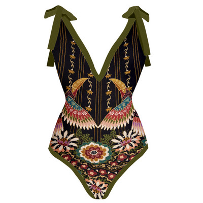 Vintage ženski jednodijelni kupaći kostim i suknja Zeleni kupaći kostim za prekrivanje Plava ženska retro haljina za plažu Ljetna odjeća za surfanje