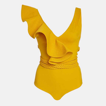 Fashion Ruffle Bikini Ολόσωμο μαγιό Deep-v Beachwear Triangle Biquini Γυναικείο μαγιό Καλοκαιρινό μαγιό μαγιό εξώπλατο