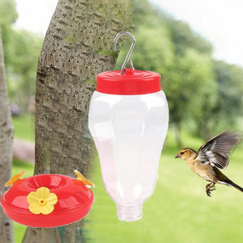 Полезна хранилка за колибри Изчистен дизайн Диспенсер за вода за птици Изискан висящ дозатор за пиене на птици за многократна употреба
