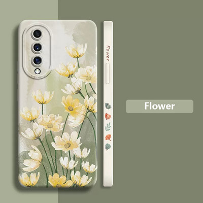 Θήκη τηλεφώνου Watercolor Flower Plant για Huawei Y7A P Smart 2021 P50 Pro P40 Lite P30 Nova 10 9 5T Honor 20 30 50 70 80 Soft Cover