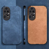 Δερμάτινη θήκη τηλεφώνου Lambskin PU για Huawei P50 Pro Lite P40 P30 Nova 10 9 5T Honor 20 30 50 9X Αντικραδασμικό ματ μαλακό υφασμάτινο κάλυμμα