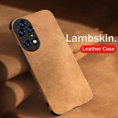 Δερμάτινη θήκη τηλεφώνου Lambskin PU για Huawei P50 Pro Lite P40 P30 Nova 10 9 5T Honor 20 30 50 9X Αντικραδασμικό ματ μαλακό υφασμάτινο κάλυμμα
