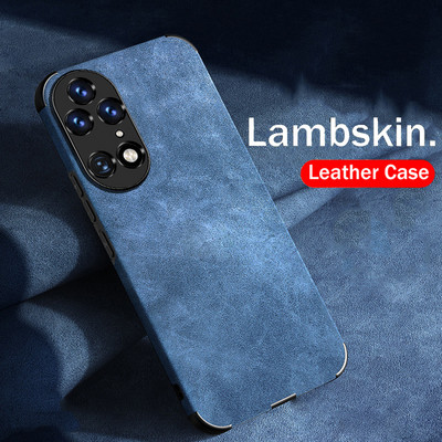 Δερμάτινη θήκη τηλεφώνου Lambskin PU για Huawei P50 Pro Lite P40 P30 Nova 10 9 5T Honor 20 30 50 9X Αντικραδασμικό ματ μαλακό υφασμάτινο κάλυμμα