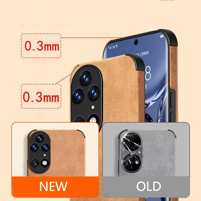 Δερμάτινη θήκη τηλεφώνου Lambskin PU για Huawei P50 Pro Lite P40 P30 Nova 10 9 5T Honor 20 30 50 9X Αντικραδασμικό ματ μαλακό υφασμάτινο κάλυμμα