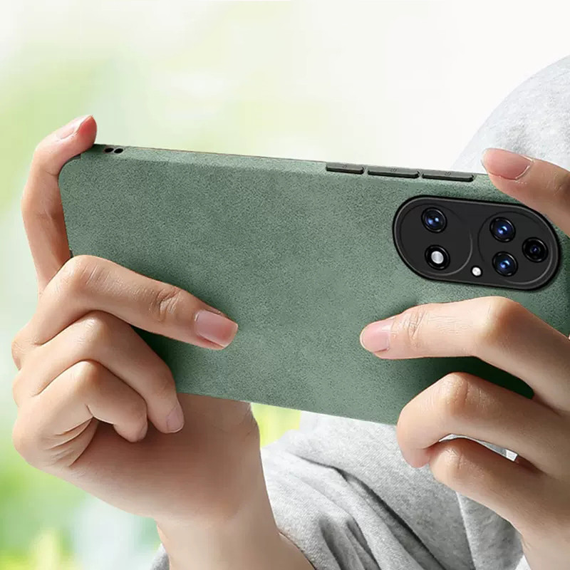 Δερμάτινη θήκη τηλεφώνου Lambskin PU για Huawei P50 Pro Lite P40 P30 Nova 10 9 5T Honor 20 30 50 9X Αντικραδασμικό ματ μαλακό υφασμάτινο κάλυμμα