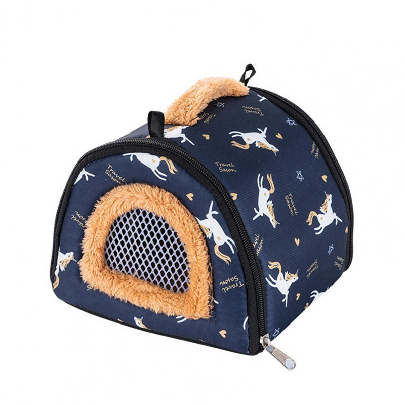 Geantă drăguță pentru hamsteri cu mâner superior Cuib pentru animale de companie cu model de lămâie Casă pentru animale de companie pentru rucsac de iarnă