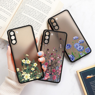 Για Samsung S22 Ultra Case Cover Samsung Galaxy S23 Ultra S 22 S21 S20 FE S10 Note 20 10 Plus S9 S8 Lavender Flowers Clear Cases