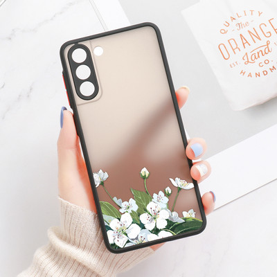 Για Samsung S22 Ultra Case Cover Samsung Galaxy S23 Ultra S 22 S21 S20 FE S10 Note 20 10 Plus S9 S8 Lavender Flowers Clear Cases