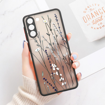 Για Samsung S22 Ultra Case Cover Samsung Galaxy S23 Ultra S 22 S21 S20 FE S10 Note 20 10 Plus S9 S8 Lavender Flowers Clear Cases