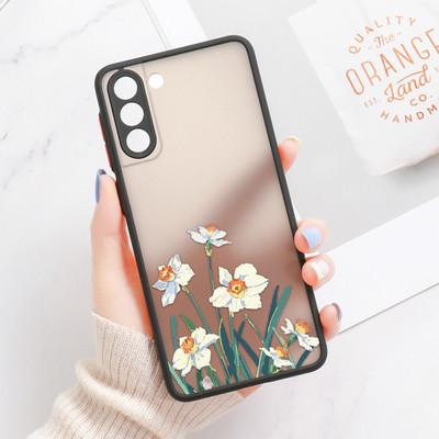 Για Samsung S22 Ultra Case Cover Samsung Galaxy S23 Ultra S 22 S21 S20 FE S10 Note 20 10 Plus S9 S8 Lavender Flowers Clear Cases