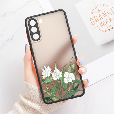 Για Samsung S22 Ultra Case Cover Samsung Galaxy S23 Ultra S 22 S21 S20 FE S10 Note 20 10 Plus S9 S8 Lavender Flowers Clear Cases