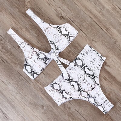 RUUHEE Bandage Bikini 2020 Γυναικείο μπικίνι halter Top μαγιό δύο τεμαχίων Ψηλόμεσο μαγιό εμπριμέ μπικίνι καλοκαιρινό σετ μαγιό