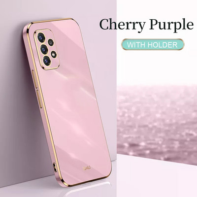 Dengiamas kvadratinis žiedo laikiklis, telefono dėklas, skirtas Samsung Galaxy S22 Ultra S21 S20 FE S10 Plus A32 A52 A72 A51 A71 silikoninis dangtelis