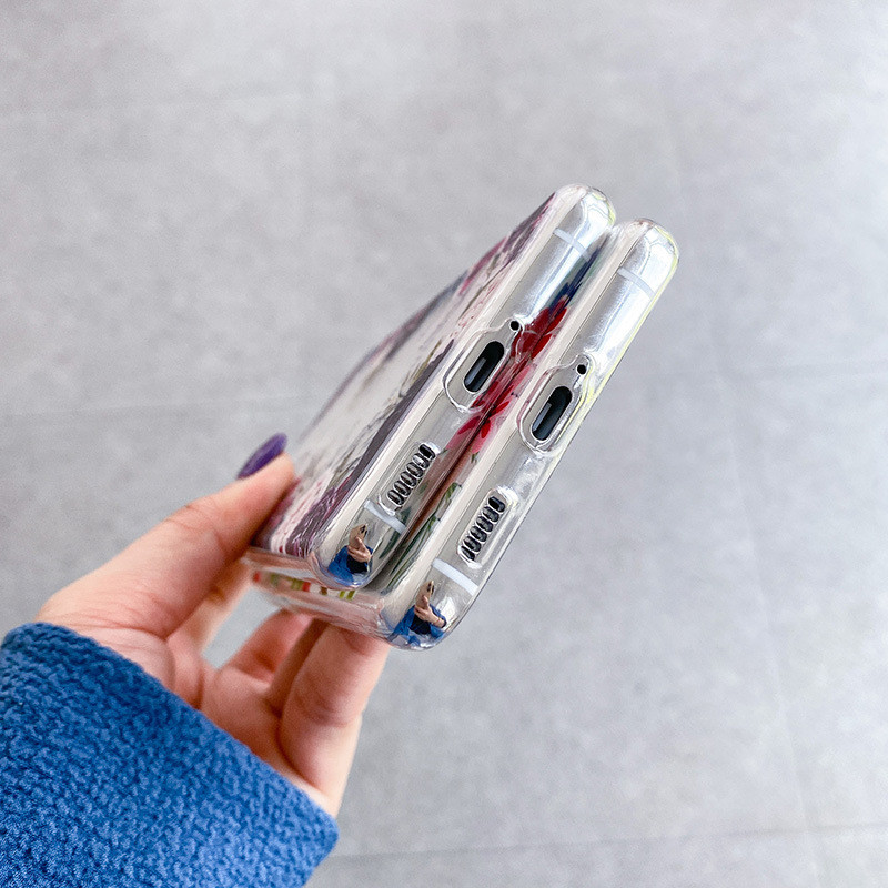 3D Floral Case za Samsung Galaxy S23 S22 S21 Ultra Plus FE 5G Note 20 A22 A32 A52S A42 A33 A53 A73 A13 Full Protect Clear Cover