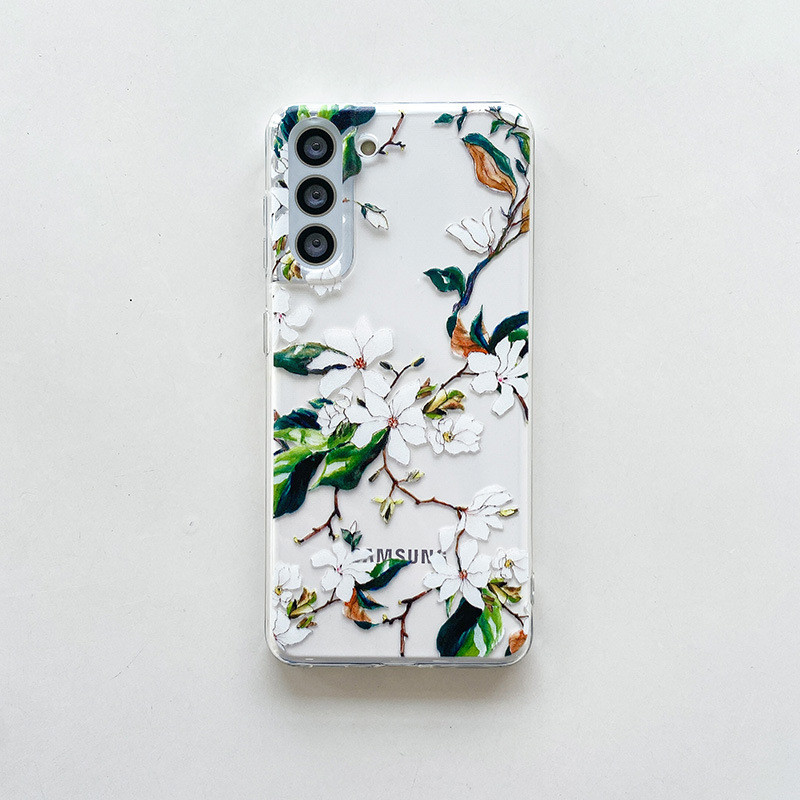 3D Floral Case za Samsung Galaxy S23 S22 S21 Ultra Plus FE 5G Note 20 A22 A32 A52S A42 A33 A53 A73 A13 Full Protect Clear Cover