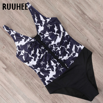 RUUHEE Plus Size One Piece Μαγιό εμπριμέ Μαγιό Γυναικείο κορμάκι Μαγιό Monokini Κοστούμι μαγιό traje de baño Beachwear