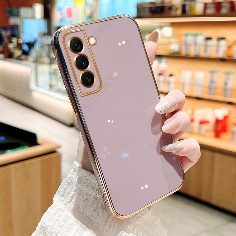 Калъф с покритие за Samsung Galaxy S22 S23 Ultra S21 S20 FE Plus A72 A71 A32 A51 A52 A53 5G Луксозен мек силиконов капак за броня Coque