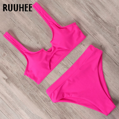 RUUHEE 2021 комплекти бикини Дамски бански бикини Dye Tie Push Up Секси бански костюм Дамски плажни костюми Biquinis Дамски бански костюми