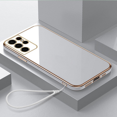 Luksuslik kaelapaelaga kaetud silikoonist ümbris Samsung Galaxy S23 S22 S21 S20 FE S10 Plus Note 20 Ultra A13 A32 pehme kaitseraua kattega