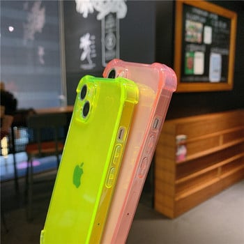 Laser Transparent Love Heart Удароустойчив калъф за телефон Bumber за iPhone 11 12 13 Pro Max X XR XS Max 7 8 Plus SE 2020 Мека корица