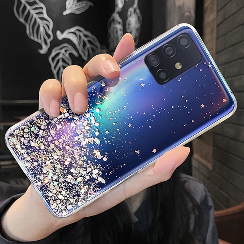 Θήκη Bling Glitter Star για Samsung Galaxy A13 A23 A33 A53 A32 A52 A72 A71 A51 S23 S22 Ultra 5G S21 FE S20 Plus Note 10 20