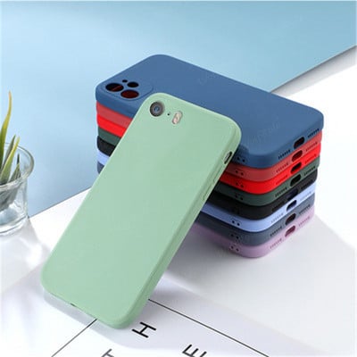 За капак iPhone 5 Калъф за Apple iPhone 5 5S SE 2016 Capa New Liquid Silicone Phone Bumper TPU Soft Cover за iPhone 5 Fundas